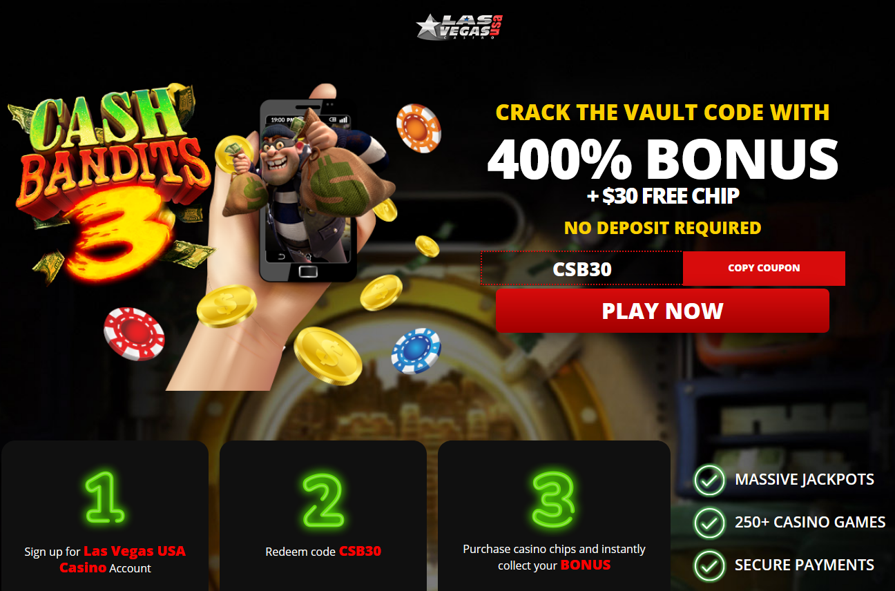 400% WELCOME BONUS + $30 FREE CHIP