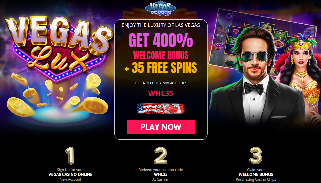 400% WELCOME BONUS + 35 FREE SPINS