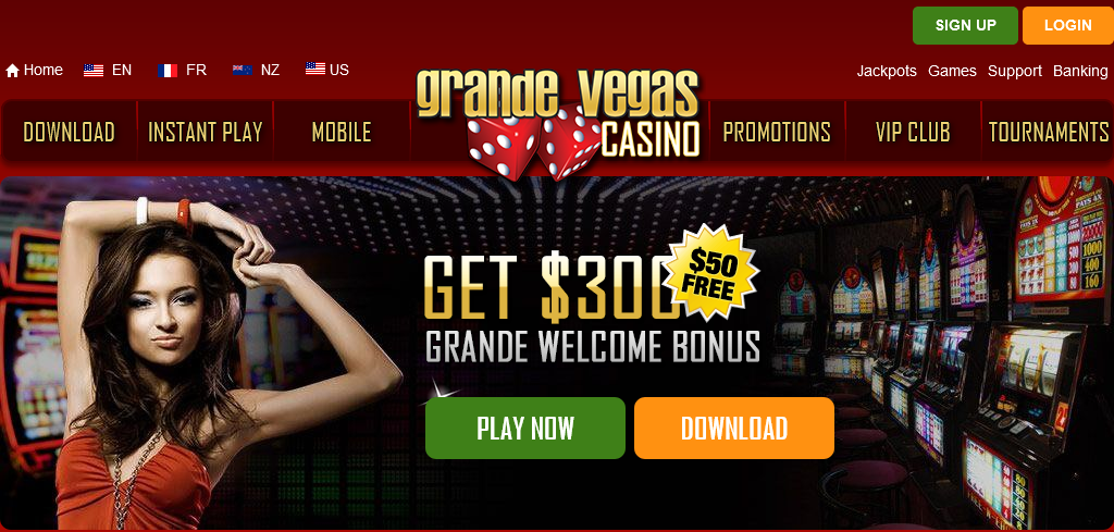 $300 Welcoome Bonus at Grande Vegas