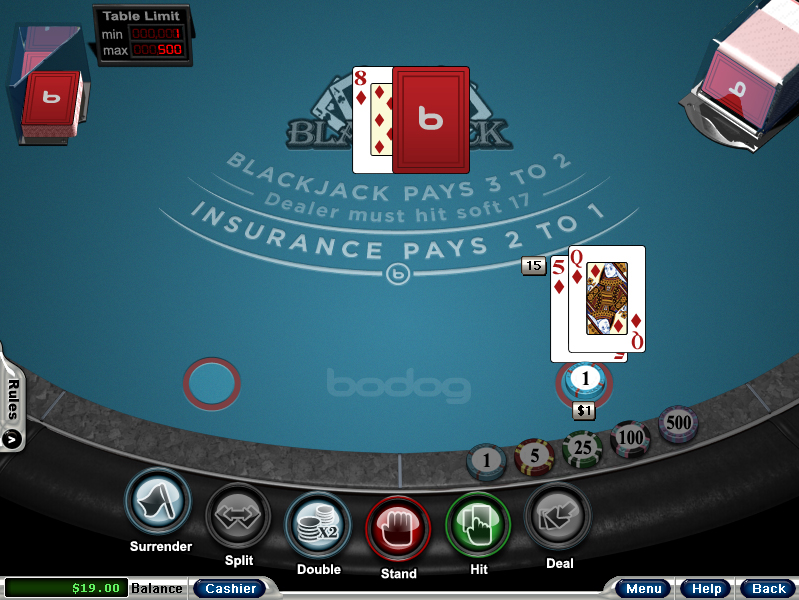 Bodog Casino Blackjack