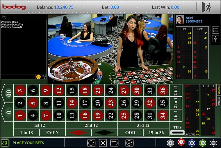 Bodog Casino - Live Dealer Roulette